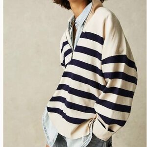 Free People Coastal Stripe Pullover XS (fits more like a Medium)